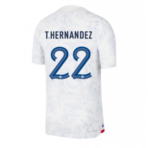 Dres Francuska Theo Hernandez #22 Gostujuci SP 2022 Kratak Rukav